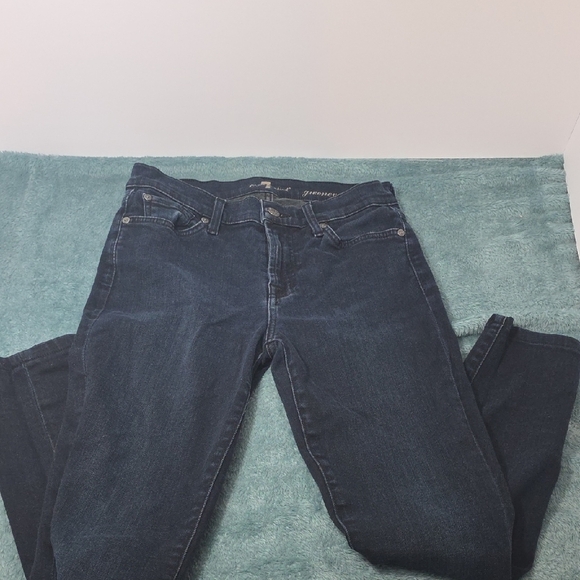 7 For All Mankind Denim - 7 For All Mankind Dark Blue Skinny Jeans